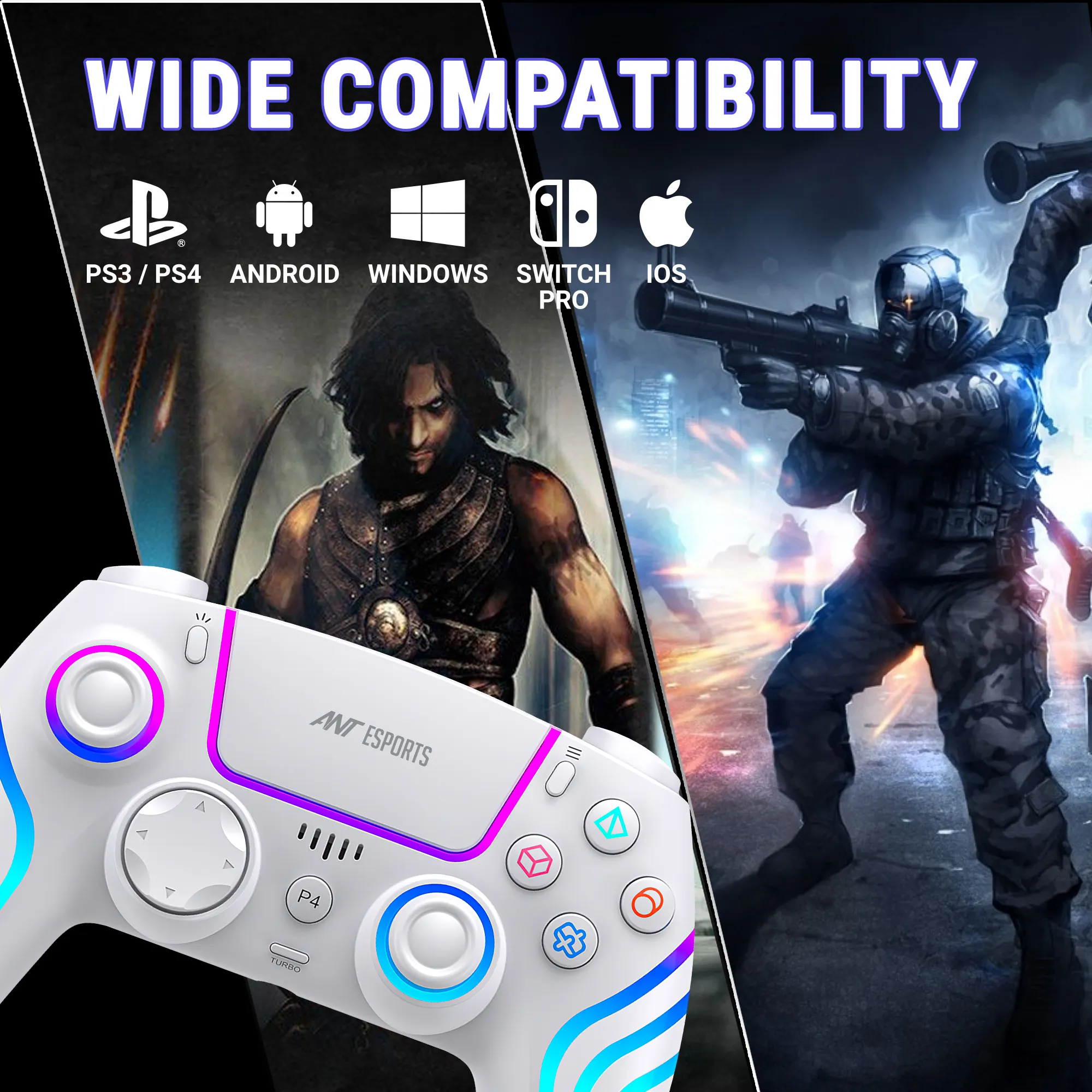 Ant Esports Wireless Gamepad GP400 White view 4